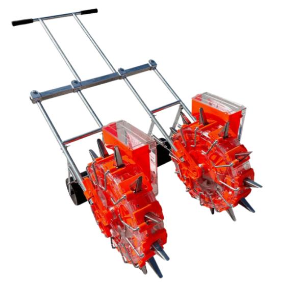 Steel Two Row Manual Seeder Machine Eco Planter Green Precise Sowing Tool Crop Use