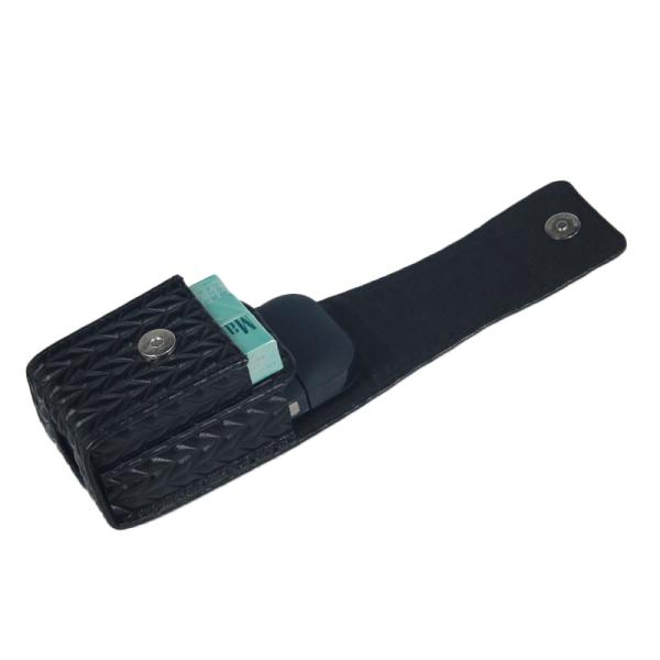 Luxury Lattice Wallet Flip Cover Diamond cover for IQOS tobacco Genuine leather Belt clip pouch holster