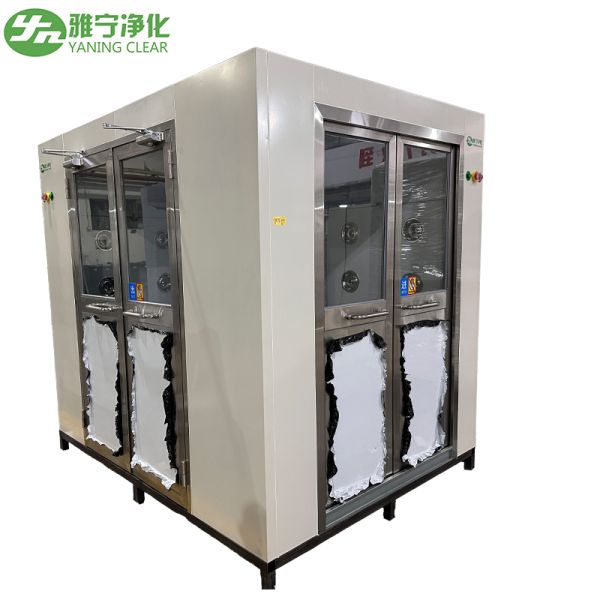 YANING GMP Standard Stainless Steel Air Shower With Electromagnetic Interlock for Clean Room Use