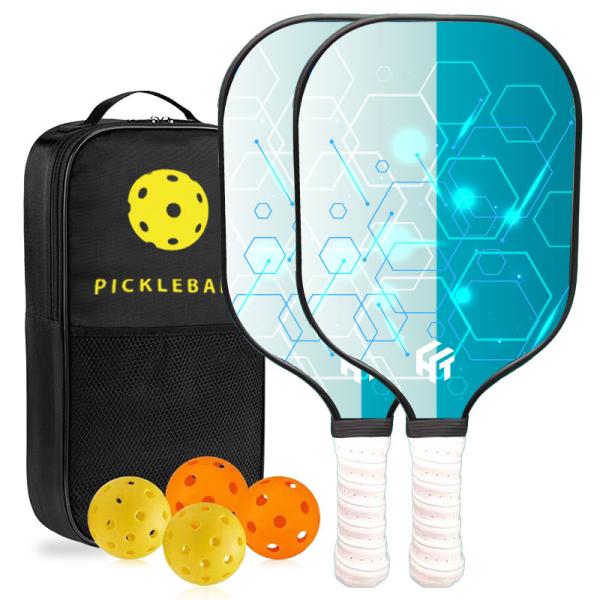 Hot Pressed Frosted PP Honeycomb Core Fiberglass Pickleball Paddle for 5-80 Age Group