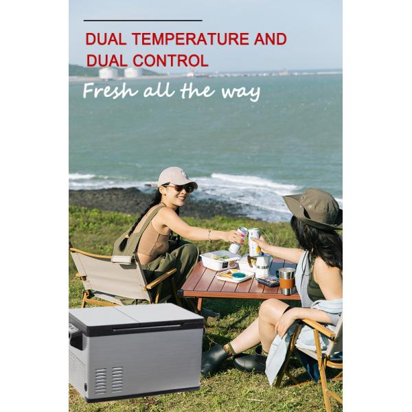35L автомобильный холодильник портативный холодильник с двумя зонами для кемпинга и приключений на свежем воздухе