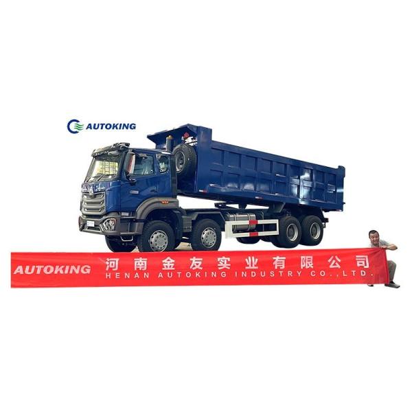 Camion benne basculante 8x4 12 roues 380CV avec conduite à droite, capacité de charge de 31 à 40 tonnes et norme d'émission Euro 2