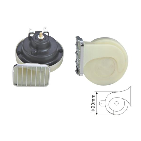 EST1010 White Universal Blaster Car Auto Electric Vehicle Snail Horn 510Hz 110DB Dia 90mm 3.7A