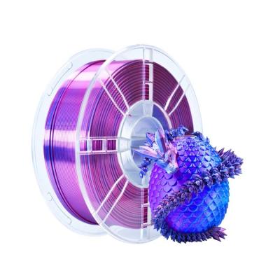 PLA Silk Filamento de Impressão 3D de Dupla Cor Azul Roxo 1,75 mm 1 kg Filamento de Impressão 3D PLA