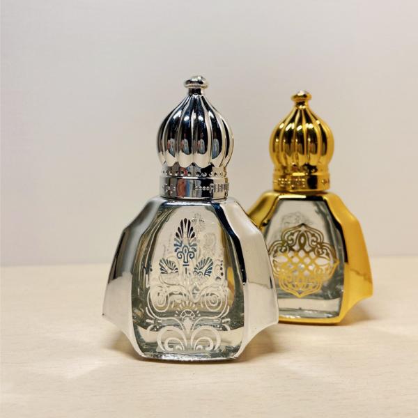 Frasco de rolo de óleo essencial de vidro portátil perfume de alta qualidade dourado 10 ml