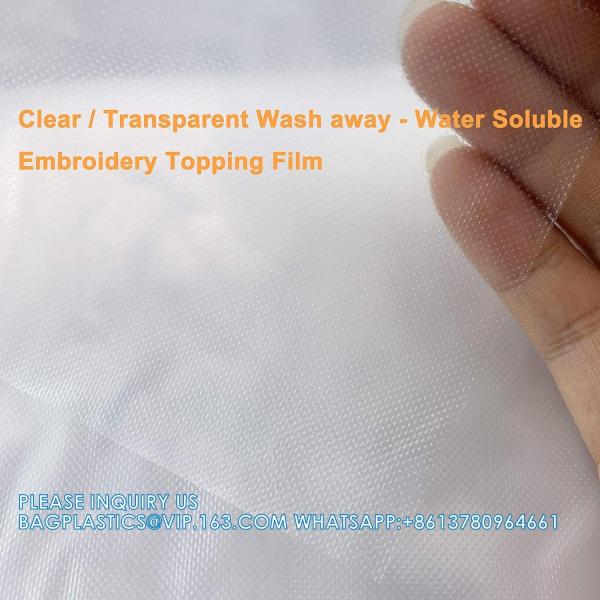 Wash Away Embroidery Stabilizer And Topping 35um Transparent Water-Soluble Film 10 Yards Roll