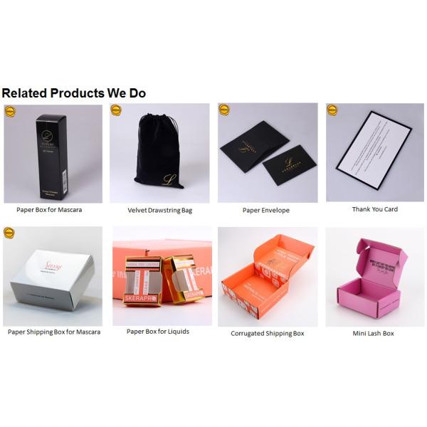 Gold Foil Logo Glossy Black Cosmetic Packaging Box Straight Tuck Mascara Packaging Box