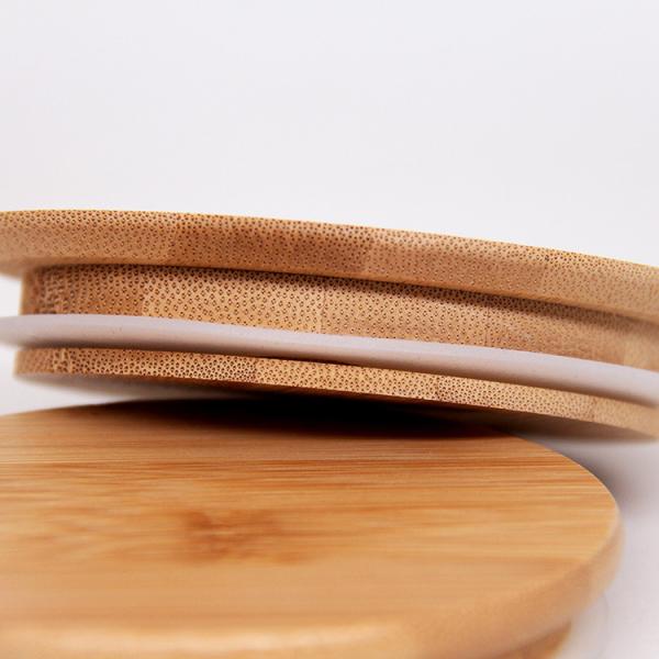 70mm/86mm Friendly Mason Caps Reusable Caps de bambu Tops com buraco de palha
