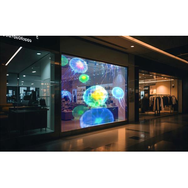 Premium Flexible Transparent  Film LED Screen P6  5 V Ultra-Thin Storefront Transparent LED Display