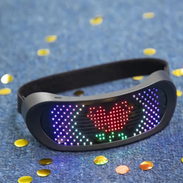 VR Shape Light Up Programmable LED Glasses With Bluetooth