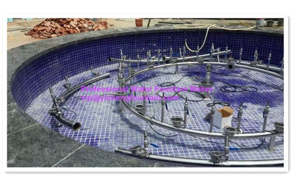 Led Underwater Lights 2 Rings Programe Fountain 3 Patterns With Pump / Pipe Frame