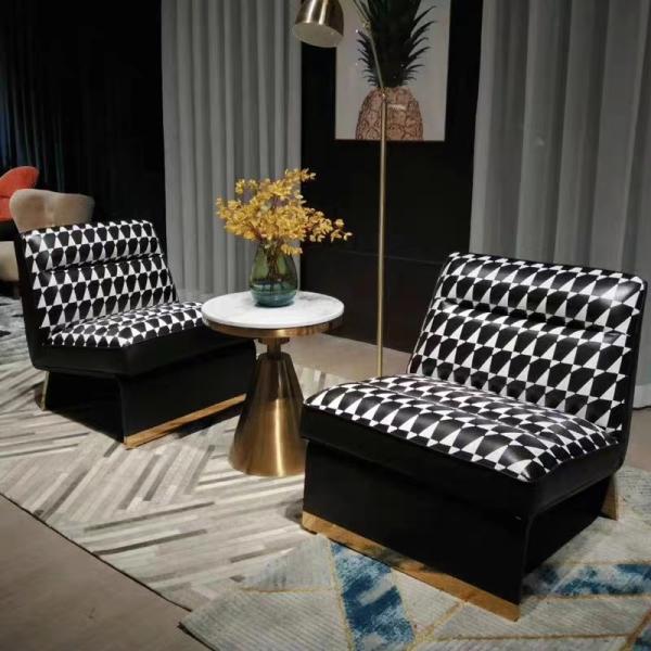 Business Style  Diamond Sofa Chair , Microfiber Leather Lazy Couch Chair