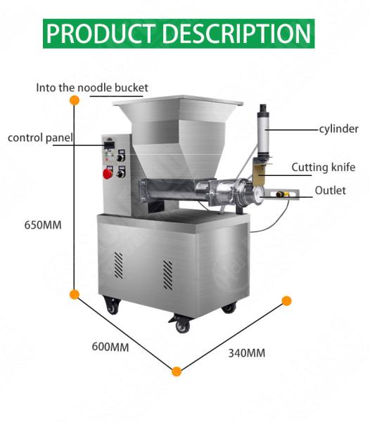 5-500g adjustable dough cutting machine Automatic air pump dough divider and rounder for bakery bread