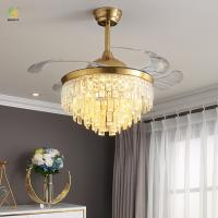 Fréquence variable du cristal LED de plafond de lumière invisible de fan pour la chambre à coucher à la maison de salon