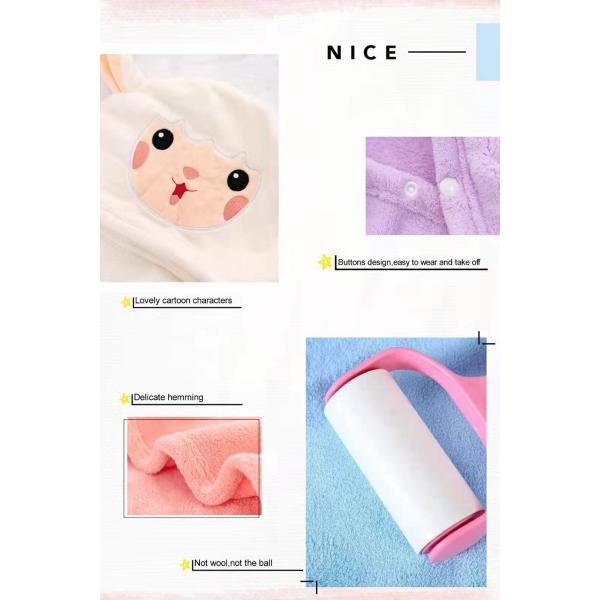 Мультфильм Животное Дети Мягкое микроволокно Коралловое шерсть Купальное полотенце для мальчиков и девочек