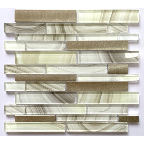 China Latest Mixed Color Glass Crystal Mosaic Tiles Bathroom Wall Tile