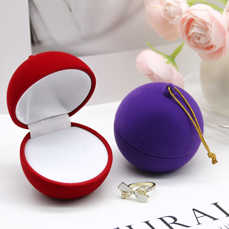 Small Velvet Jewelry Box Color Customizable Plush Christmas Jewelry Gift Boxes