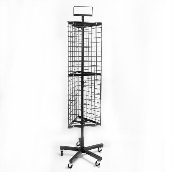 Custom Store Metal Wire Display Racks Hanging Hook Grid Panel Display Rack 35cm