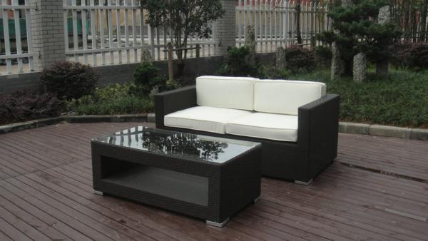Customized color PE rattan outdoor sofa set wicker furniture