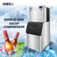 Máquina de hielo comercial de 450 libras, 200 kg, cubo de almacenamiento eléctrico para hacer cubitos de hielo, 1100 kg
