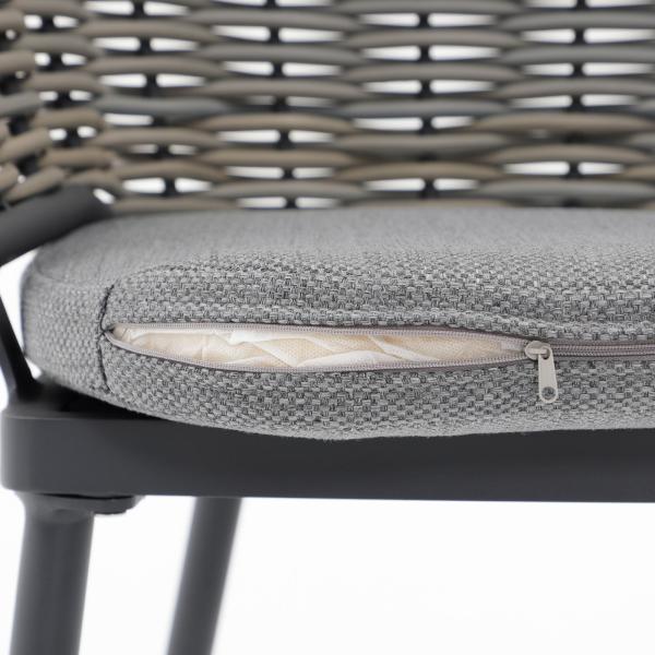 Specific AJUNION Wicker Rattan Outdoor Dining Set Aluminum Frame Round Table 4 Seating