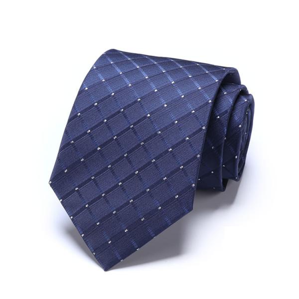 Fashion 100% Silk Necktie Navy Blue Stripe  Business Neck  Ties