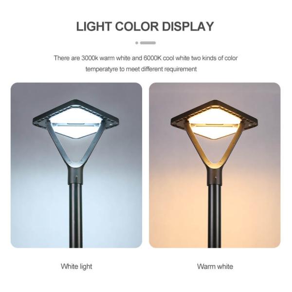 1- IP65 Waterproof Outdoor Solar Garden Pillar Light for Landscape Fence Post Lighting