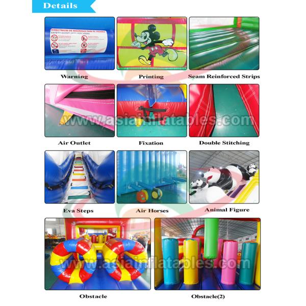 0.55mm PVC Tarpaulin Inflatable Obstacle Challenges / Insane 5k Obstacle Course