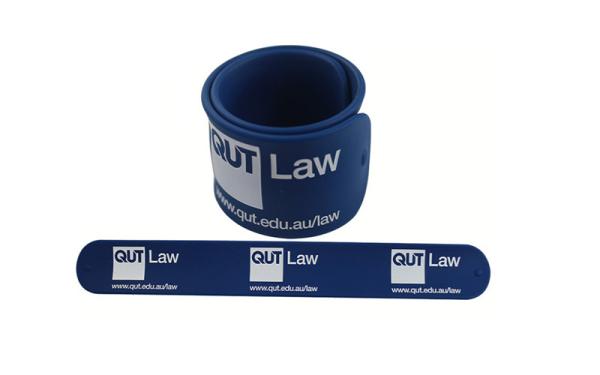 Eco Friendly Rubber Personalized Slap Bracelets Customized Promo Printed
