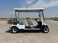 Haute qualité 4000W 60V longue portée électrique 4 sièges tourné vers l' avant chariot de golf 14 pouces famille 4 roues