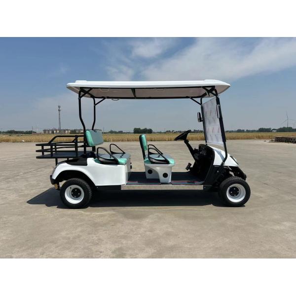 Alta calidad 4000W 60V de largo alcance eléctrico 4 asientos orientados hacia adelante carro de golf de 14 pulgadas familia 4 ruedas