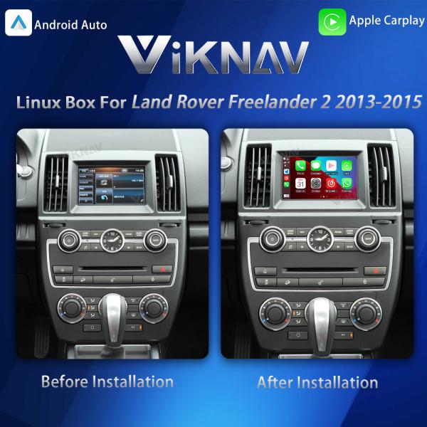 Boîte d'interface Viknav Linux pour Land Rover Freelander 2 2013-2015 avec CarPlay sans fil