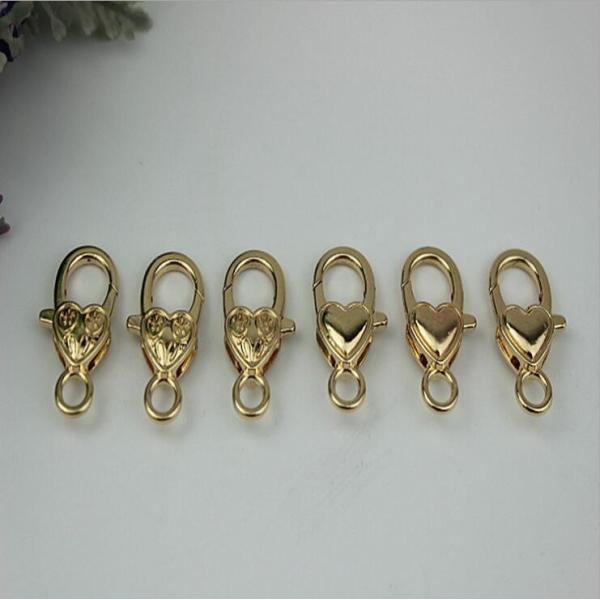 Hanging plating gold not pattern handbag hardware zinc alloy snap clip hook 5 mm for metal chains