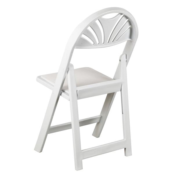 Foldable White Resin Metal Plastic Garden Chair for Event and Weddings Rental at Hotel