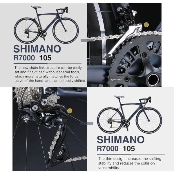 KOOTU Carbon Road Bike T800 Carbon Fiber Bicycle Shimano Sora 18 Speed