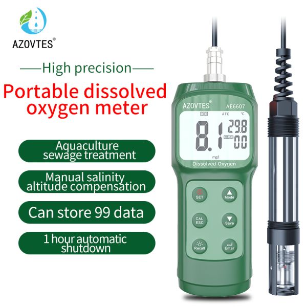 Digital Portable Dissolved Oxygen Meter for Aquaculture Water Analysis