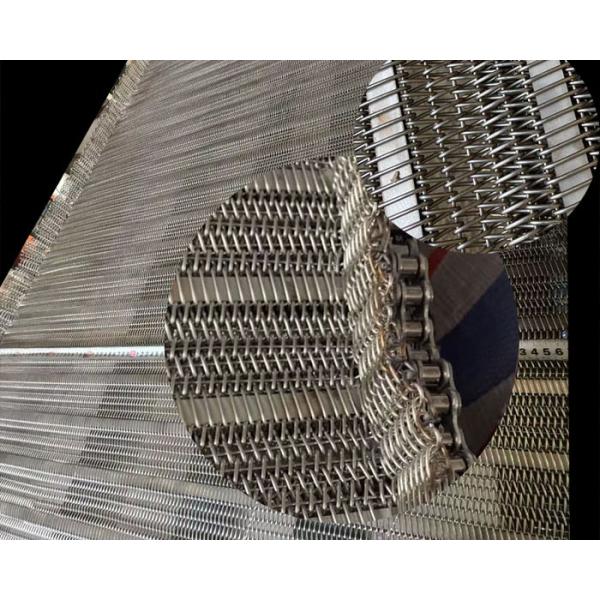 Food Grade Stainless Steel Metal Wire Mesh Chain Conveyor Belt For Oven Tunnel Annealing Freezing