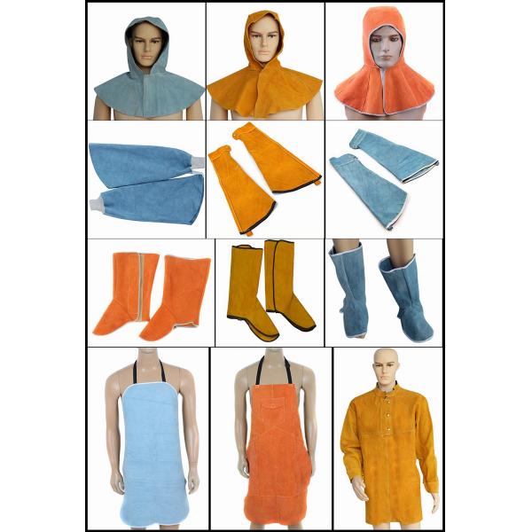 Durable Cow Leather Welding Clothes Long Coat Apron Protection Clothes PPE Safety Wear