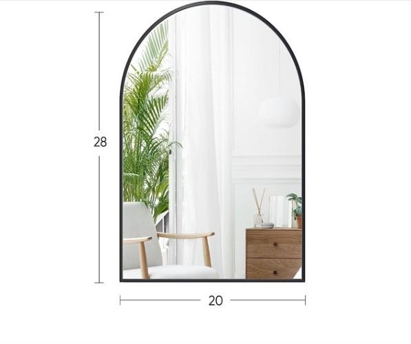 Customized Aluminum Alloy Bathroom Decorative Wall Hanging Mirror in Large Round Shape