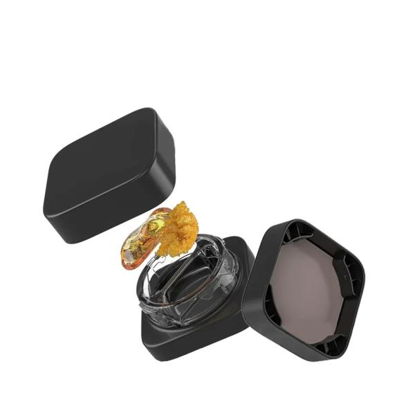 Square Glass Concentrate Container With Child Resistant Lid