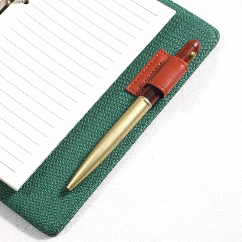 A6 A5 Custom Leather Notebook Reusable Binder Journal For Business Meeting School