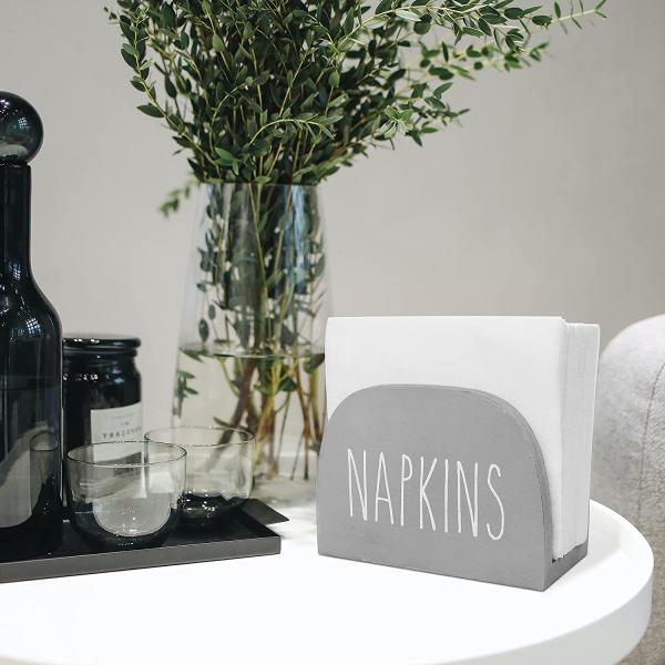 Customizable Rustic Napkin Holder for Farmhouse Decoration Printing Silk-screen/Burned