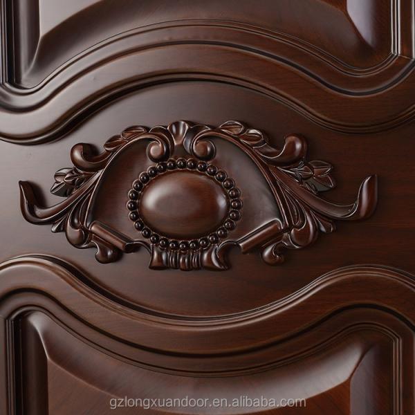 Interior Carving Flowers HDF Wood Doors Soundproof ISO Approved