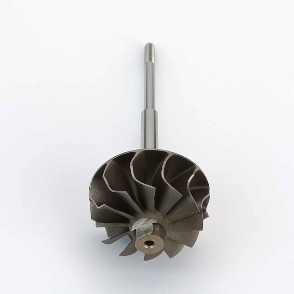 MS-TECH Turbo TD025 Eje de la rueda de la turbina 49173-06601 49135-00011 Turbos adecuados Ind 37 mm Exd 31.5 mm Las hojas 12