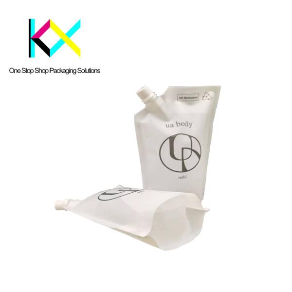 Food Grade Liquid Packaging Pouch Liquid Stand Up Pouch With Spout 120um-140um