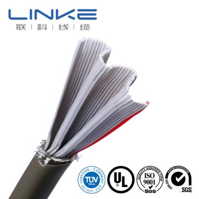 50 Cores Shield Flat Industrial Control Cable with PVC Insulation TPU Sheath