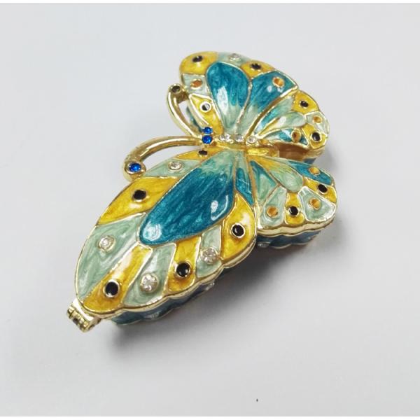 Alloy jewelry metal box butterfly trinket box  for promotion gift