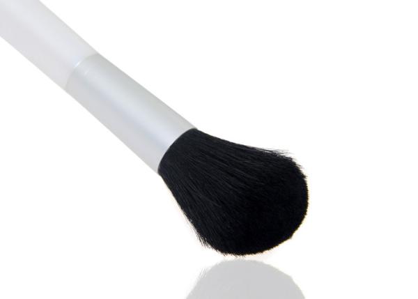 White Synthetic Angled Contour Blush Brush , Single Pro Contouring Makeup Brushes
