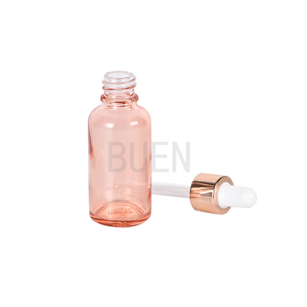 Rose Gold Dropper Bottle Packaging Glass Small Dropper Bottles 1oz