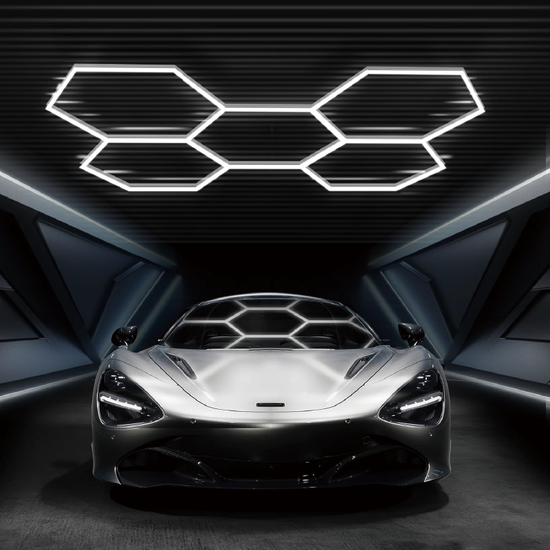 K&C Hexagon Light LED Ceiling Wall Detailing Studio Posh Workshop Light Diy Led Honeycomb Car Workshop Garage Work Light